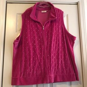 Quacker Factory quilted rhinestone vest